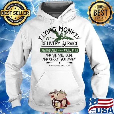 Flying monkey delivery service just one cackle from the wicked witch s Hoodie