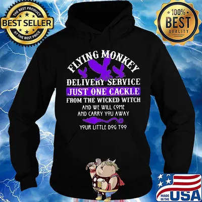 Flying monkey delivery service just one candle for the wicked witch and we will come and carry you away your little dog too s Hoodie