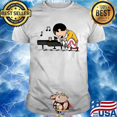 Freddie mercury peanuts playing piano shirt