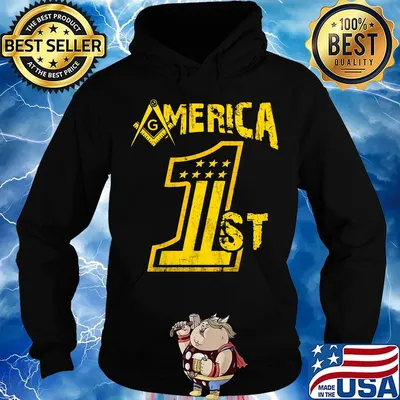 Freemasonry symbol Square and Compasses America 1st s Hoodie