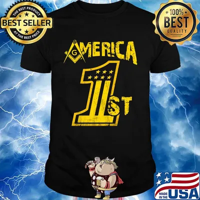 Freemasonry symbol Square and Compasses America 1st shirt