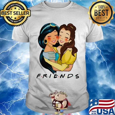 Friends disney belle and jasmine shirt