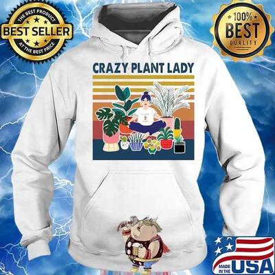 Garden crazy plant lady vintage retro s Hoodie