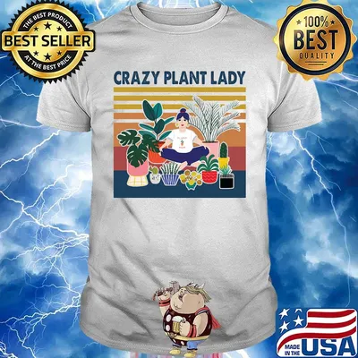Garden crazy plant lady vintage retro shirt
