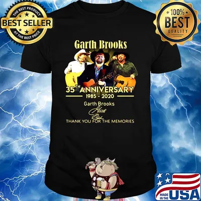 Garth brooks 35th anniversary 1985 2020 thank you for the memories signatures shirt