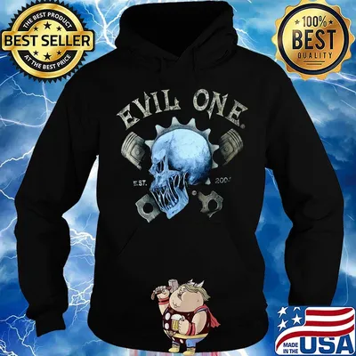 Gearhead Skull & Pistons Biker s Hoodie