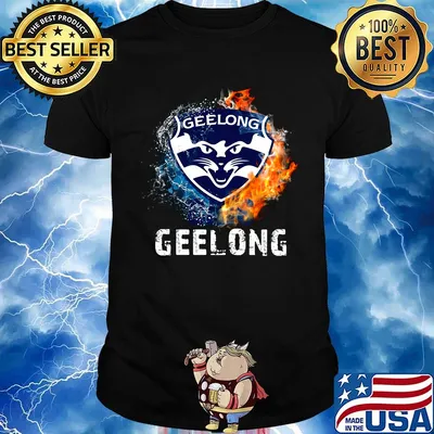Geelong water and fire logo shirt