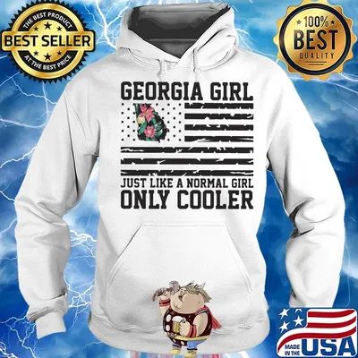 Georgia girl just like a normal girl only cooler american flag independence day s Hoodie