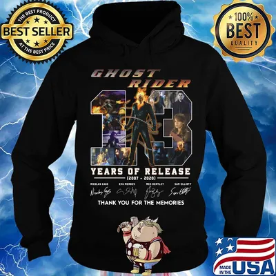 Ghost rider 13 years of release 2007 2020 thank you for the memories signatures s Hoodie