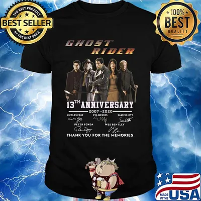 Ghost rider 13th anniversary 2007 2020 thank you for the memories signatures shirt