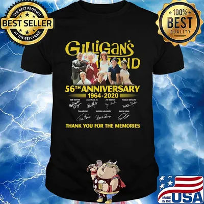 Gilligan's island 56th anniversary 1964 2020 thank you for the memories signatures shirt
