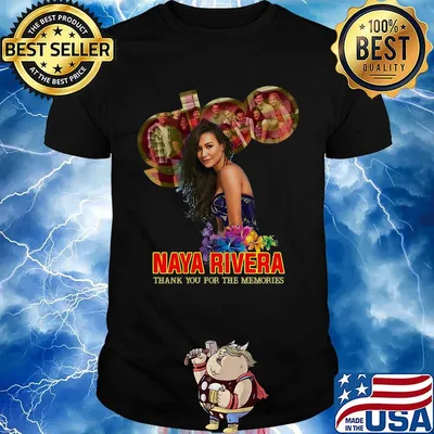 Glee naya rivera thank you for the memories flowers shirt