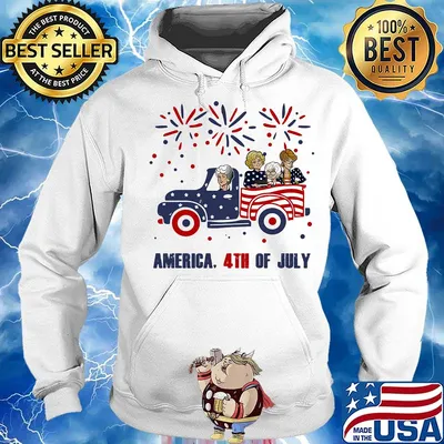 Golden girls characters driving car firework america 4th of july independence day s Hoodie