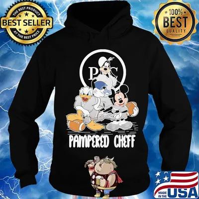 Goofy donald duck and mickey mouse football player pampered chef s Hoodie