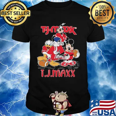 Goofy donald duck and mickey mouse football player tjmaxx shirt