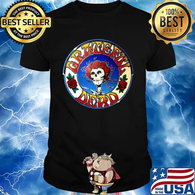 Grateful dead band skull and roses shirt