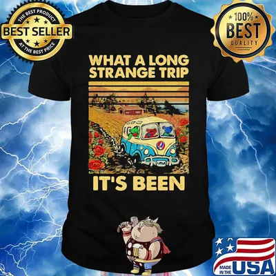 Grateful dead bear what a long strange trip it's been vintage retro shirt