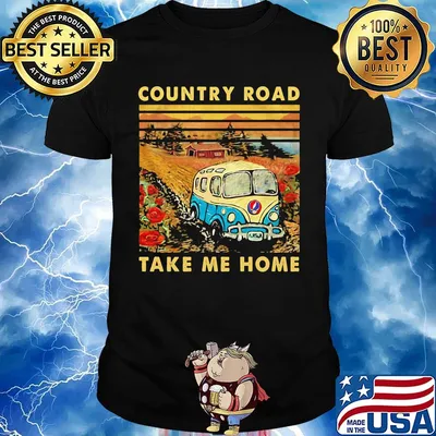 Grateful dead bus country road take me home vintage retro shirt