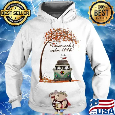 Grateful dead bus the peanuts whisper words of wisdom let it be fall maple leaves s Hoodie