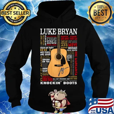Guitar luke bryan all my friends say knockin boots signature s Hoodie