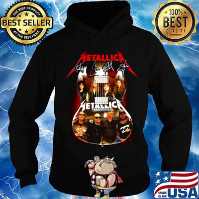 Guitar metallica band members signatures s Hoodie