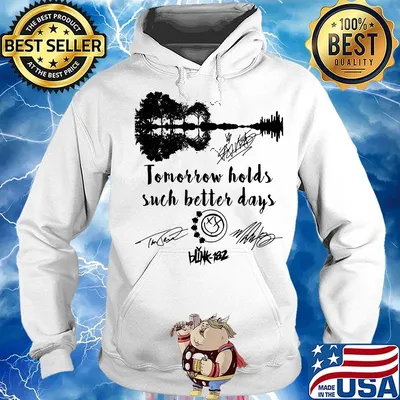 Guitar tomorrow holds such better days blink 182 signatures s Hoodie