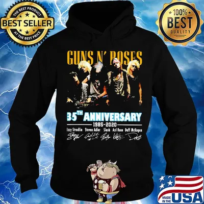 Guns n' roses band 35th anniversary 1985 2020 signatures s Hoodie