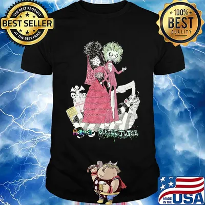 Halloween beetlejuice characters horrors cartoon shirt
