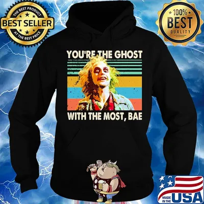 Halloween beetlejuice michael keaton you're the ghost with the most bae vintage retro s Hoodie