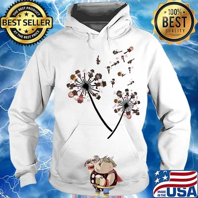 Halloween dandelion flower horror characters as babies s Hoodie