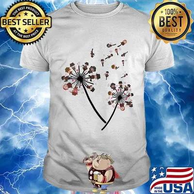 Halloween dandelion flower horror characters as babies shirt