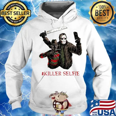 Halloween freddy krueger vs jason killer selfie s Hoodie