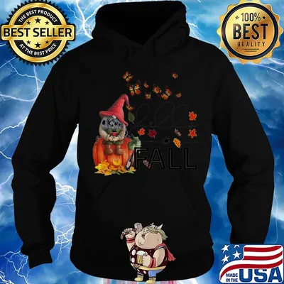 Halloween gnomes and butterflies drink wine fall maple leaves s Hoodie