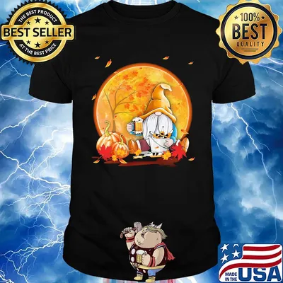 Halloween gnomes drink beer pumpkin maple leaves shirt