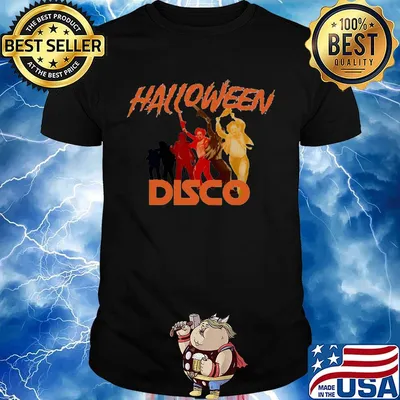 Halloween horror characters disco shirt