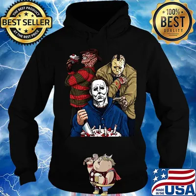 Halloween horror characters freddy krueger jason voorhees and michael myers s Hoodie