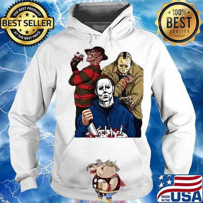 Halloween horror characters freddy krueger jason voorhees and michael myers s Hoodie