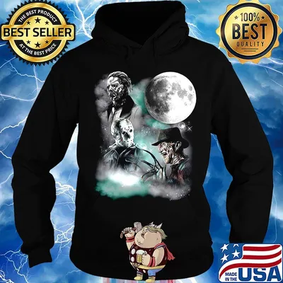 Halloween horror characters moon s Hoodie