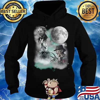 Halloween horror characters moon star s Hoodie