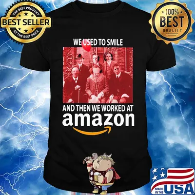 Halloween horror characters we used to smile and then we worked at amazon shirt