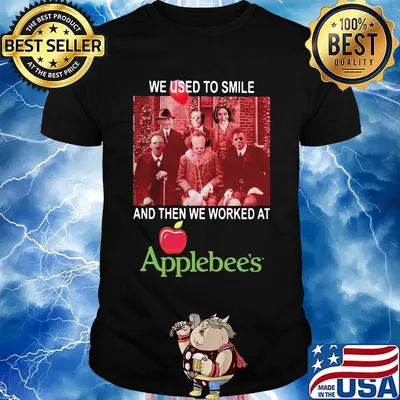 Halloween horror characters we used to smile and then we worked at applebee's shirt