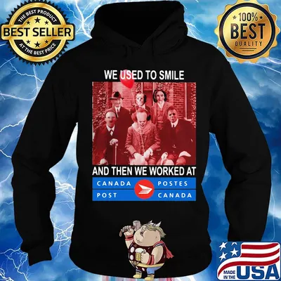 Halloween horror characters we used to smile and then we worked at canada postes post s Hoodie