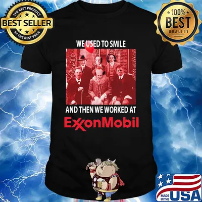 Halloween horror characters we used to smile and then we worked at exxonmobil shirt