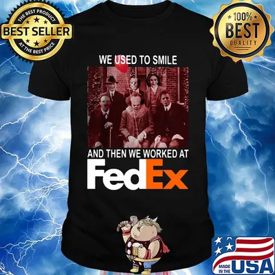 Halloween horror characters we used to smile and then we worked at fedex shirt