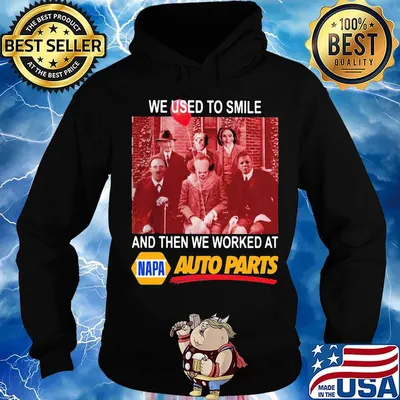 Halloween horror characters we used to smile and then we worked at napa auto parts s Hoodie