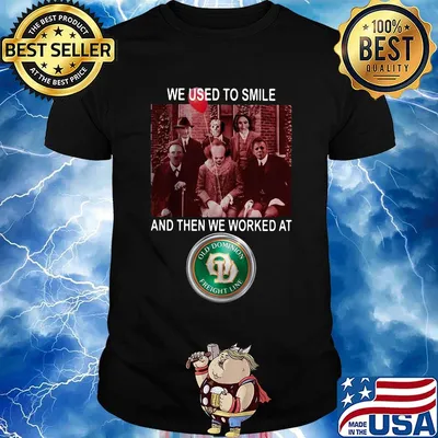 Halloween horror characters we used to smile and then we worked at old dominion freight line shirt