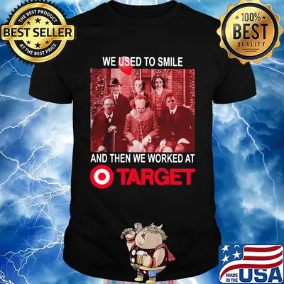 Halloween horror characters we used to smile and then we worked at target shirt