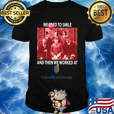 Halloween horror characters we used to smile and then we worked at united health groud shirt