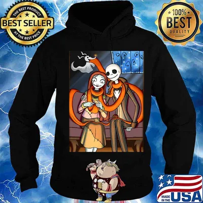 Halloween jack skellington and girlfriend s Hoodie