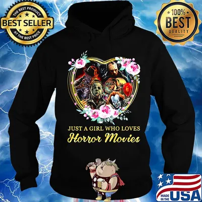 Halloween just a girl who loves horror movies flowers heart s Hoodie